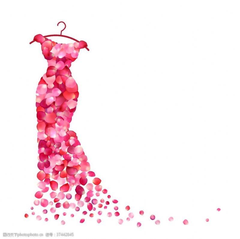 粉红色素材嫁衣