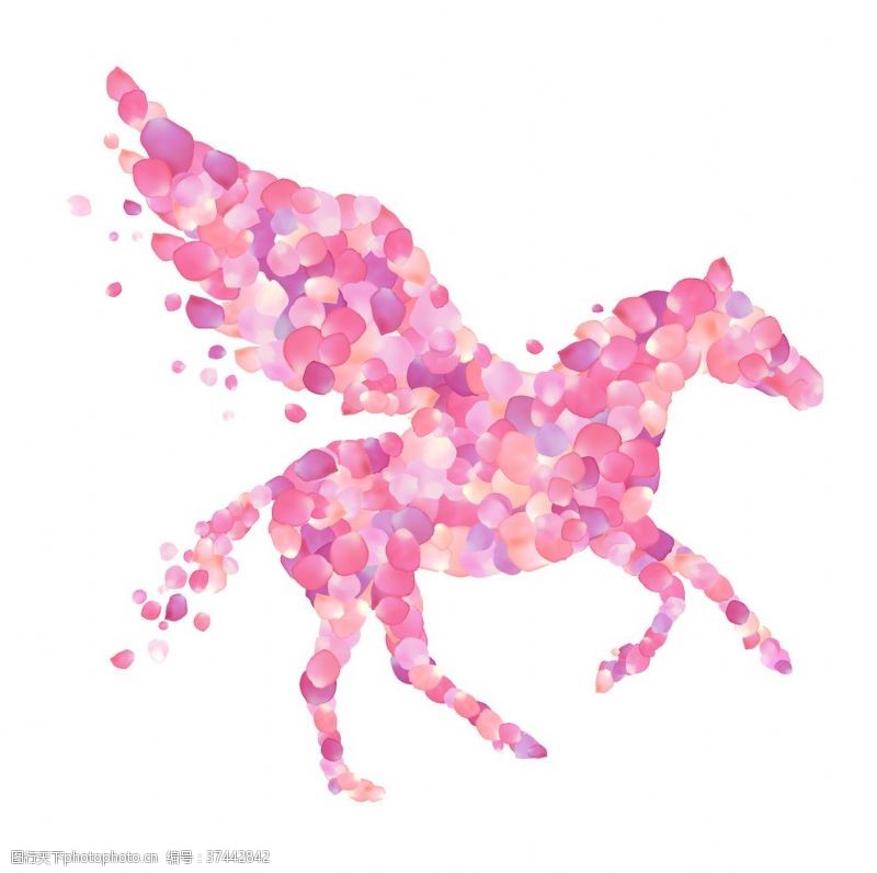 粉红色素材飞马