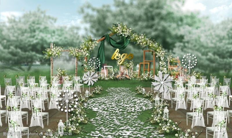 竹节椅户外婚礼