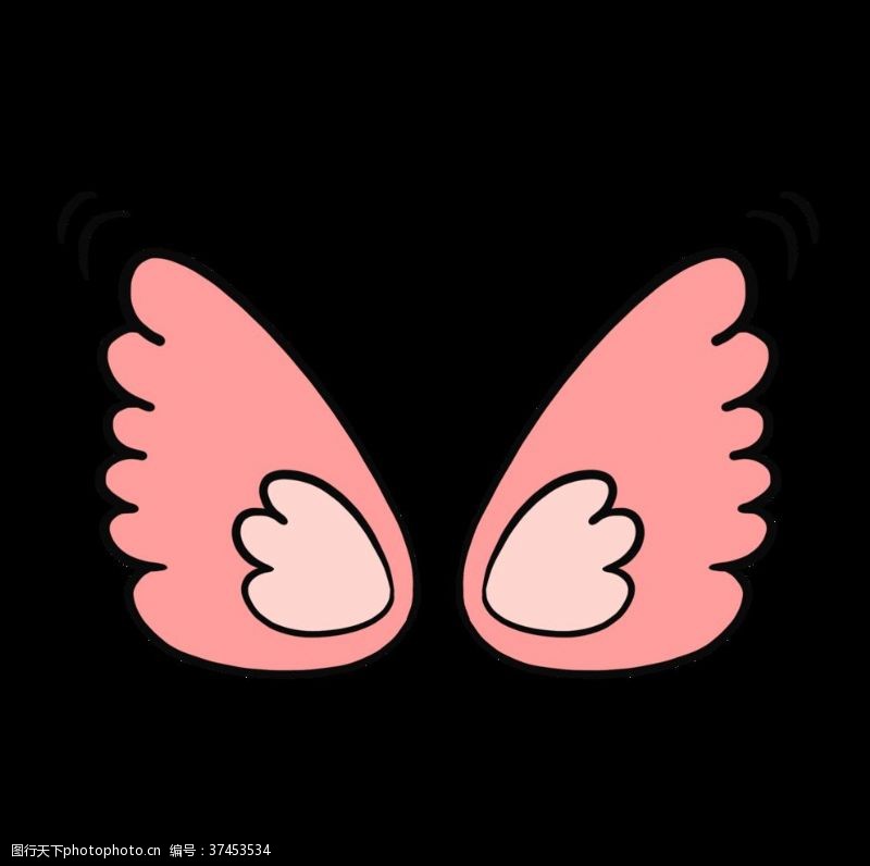 蝴蝶展翅粉色翅膀