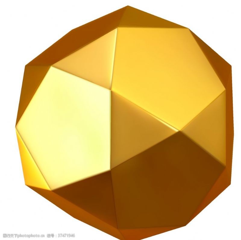 png免抠素材金色漂浮几何体