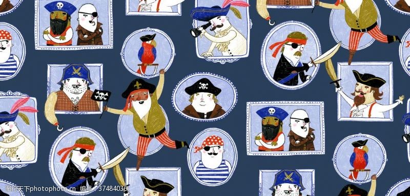邮票设计卡通海盗邮票