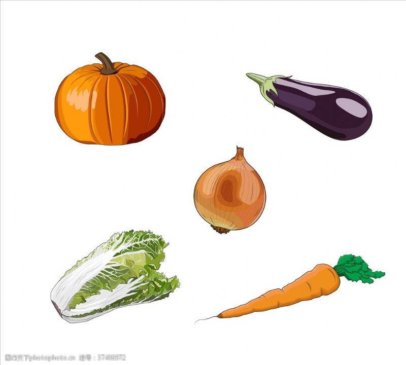 菜谱素材下载手绘蔬菜