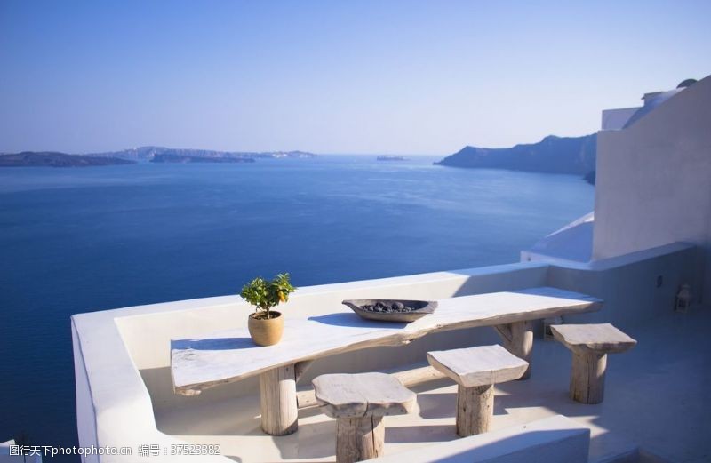 希腊爱情海爱情海圣托里尼建筑风景