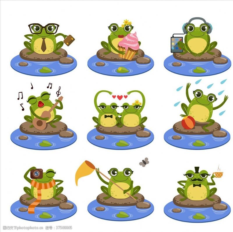 绿色青蛙卡通青蛙