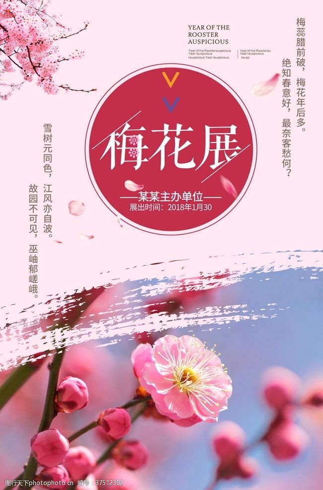 南京旅游海报梅花展