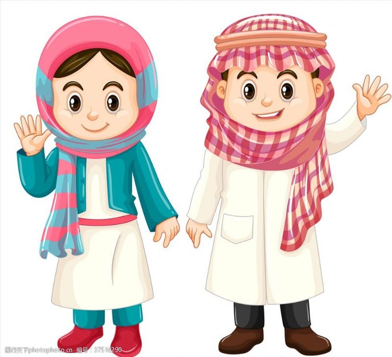 阿拉伯人穆斯林儿童