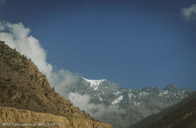 冬天运动喜马拉雅山风景