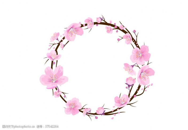 粉色花朵粉色花卉花朵边框