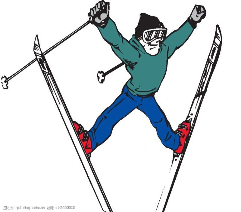 冬天运动滑雪