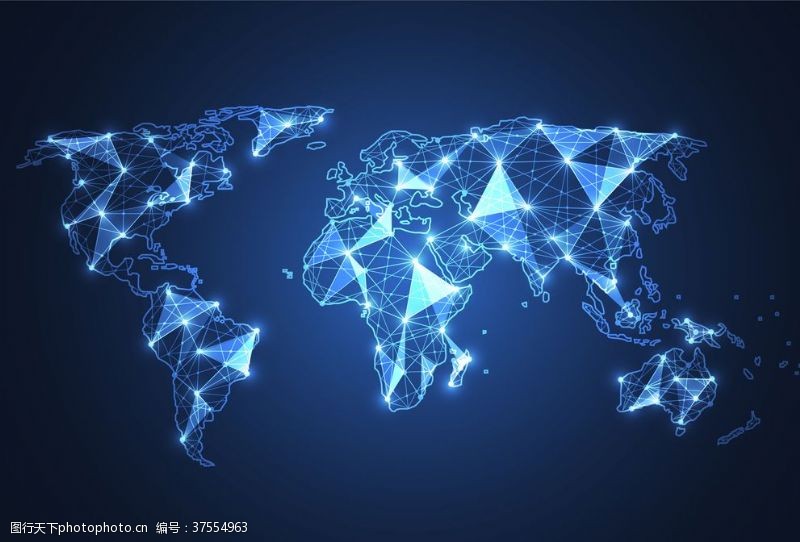 蓝色科技背景科技背景全球化