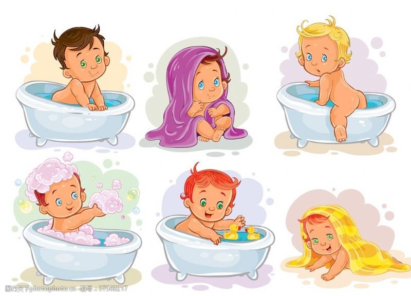 儿童洗澡孩子洗澡