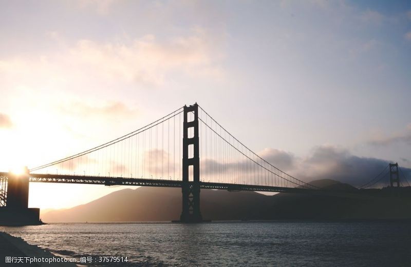 铁索桥旧金山金门大桥