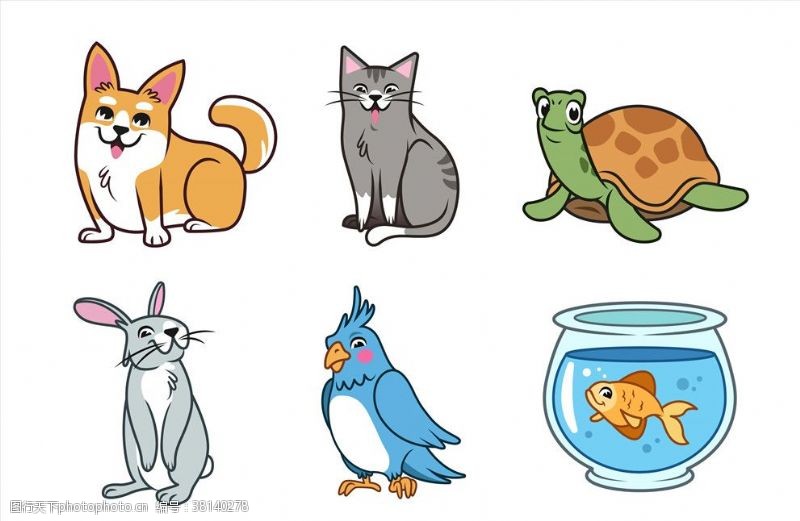 小猫卡通动物