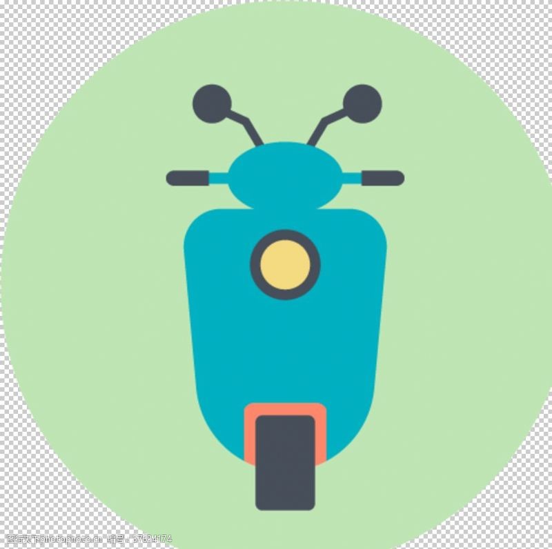 电动摩托车交通工具图标