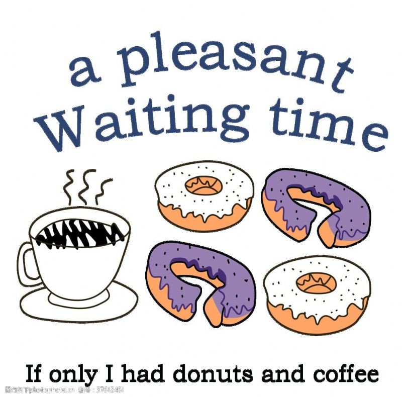 字母设计卡通甜甜圈
