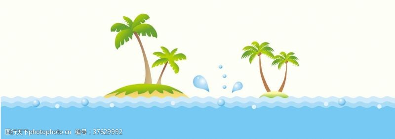 一帆风顺海边椰子树
