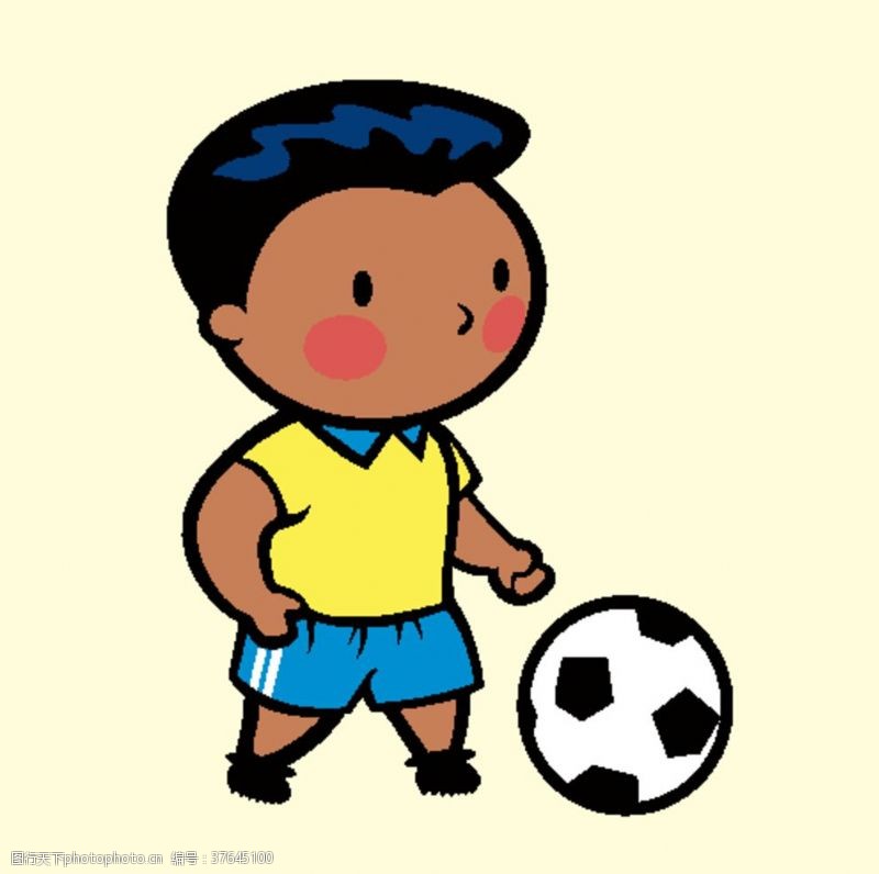 足球广告男孩踢足球