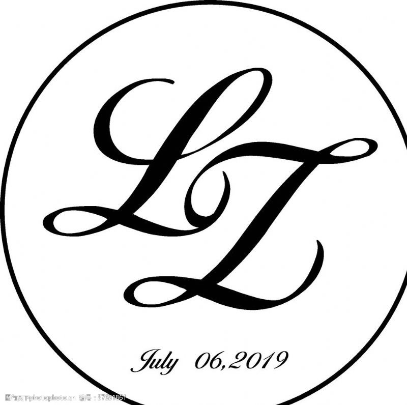 字母设计婚礼logo字母logo