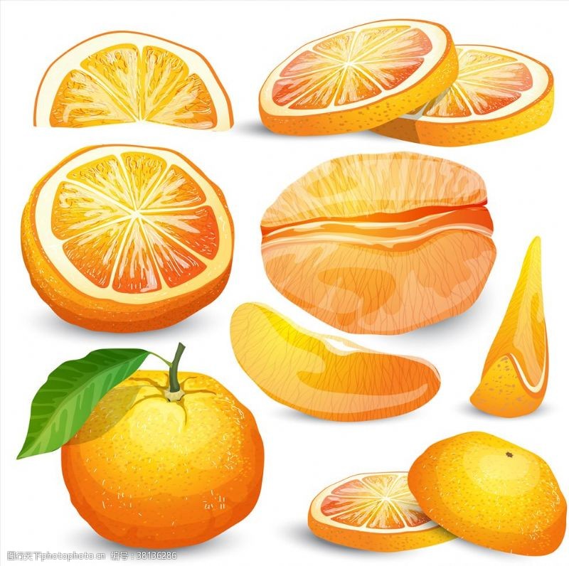 蔬菜底纹橘子