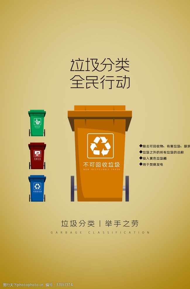 垃圾清理垃圾分类回收