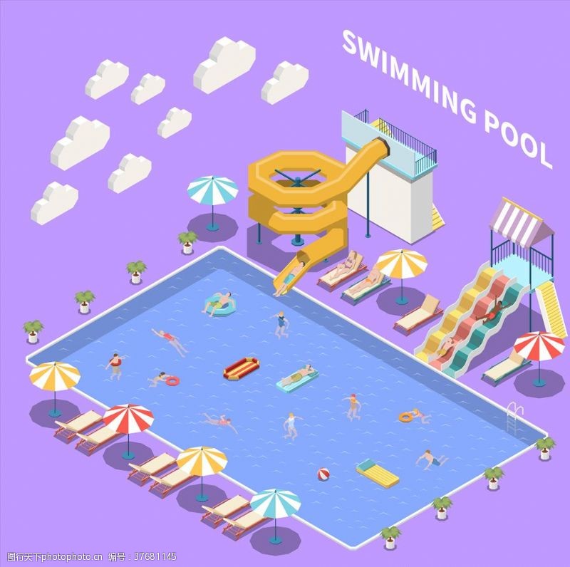 游泳班夏日泳池