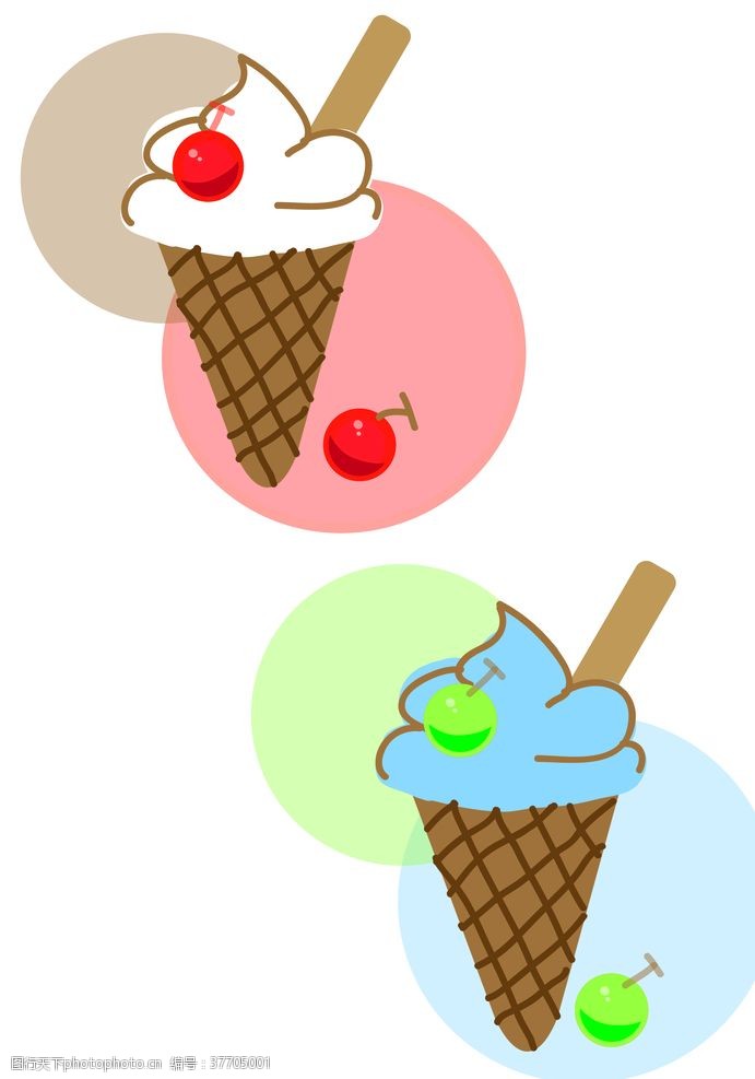 冰淇淋插画冰淇淋插图