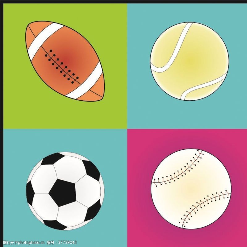 橄榄球海报矢量球类素材