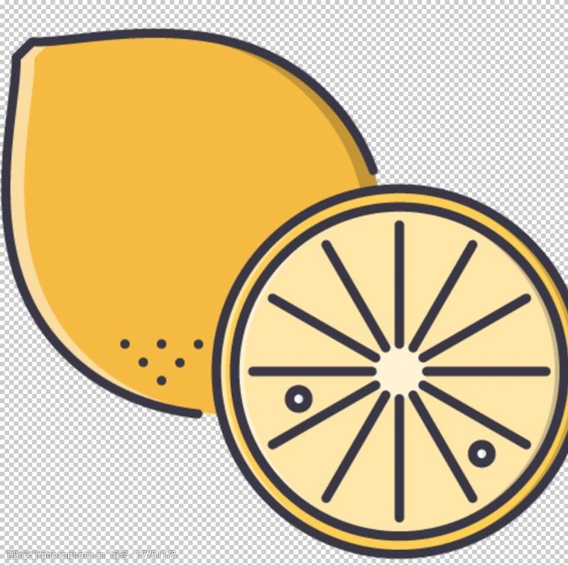 水果蔬菜图标美食柠檬图标