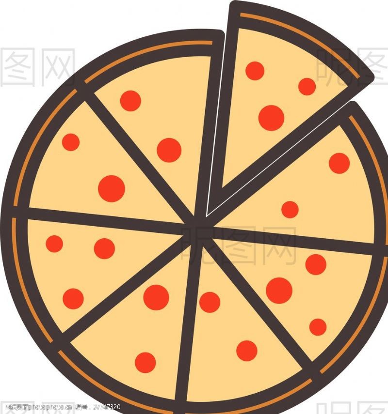 水果蔬菜图标美食披萨