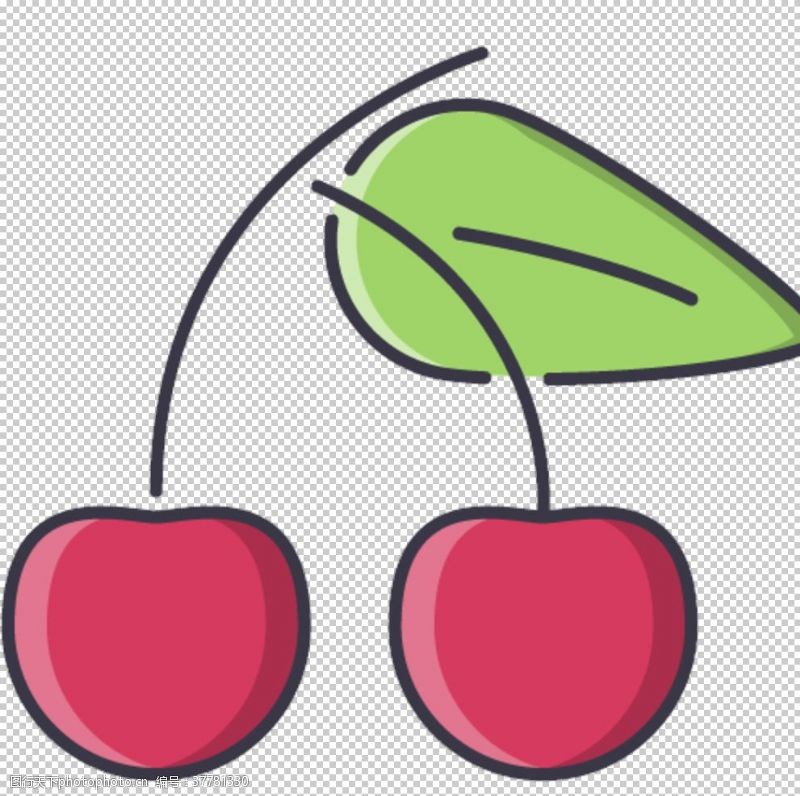 水果蔬菜图标美食樱桃图标