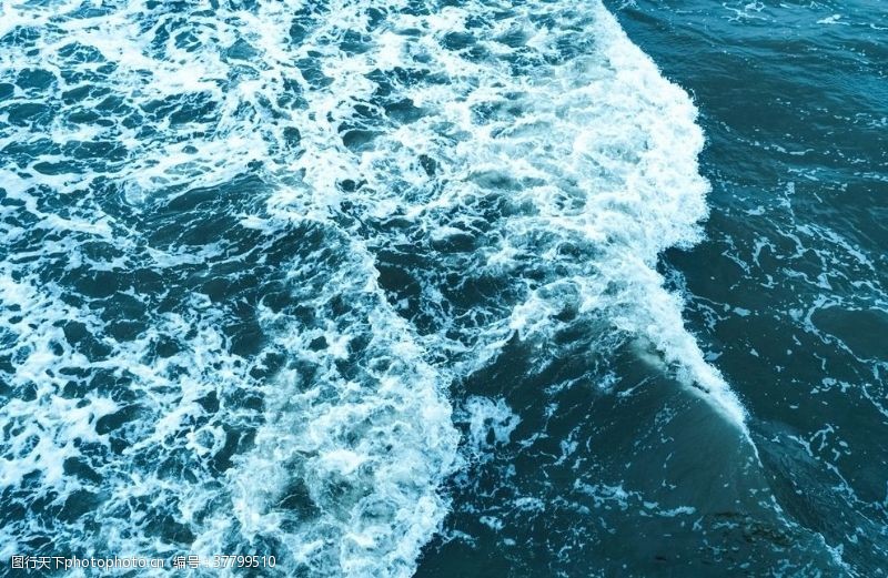 蓝色的波浪海浪海水波浪