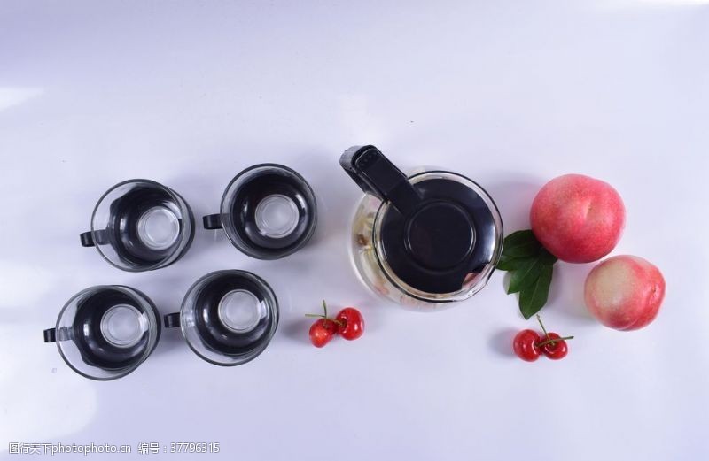 亚洲杯标志水果茶具