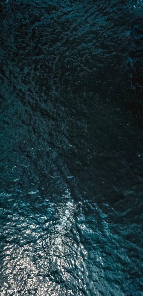 蓝色的波浪水面海洋海水