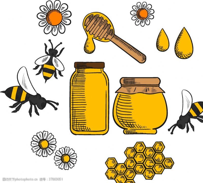 蜂蜜面膜蜂蜜素材