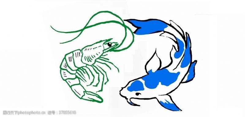 青虾蓝鱼