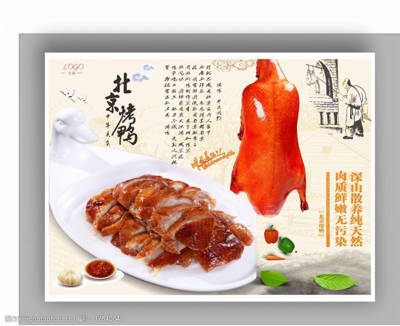 壁挂炉海报北京烤鸭烤鸭