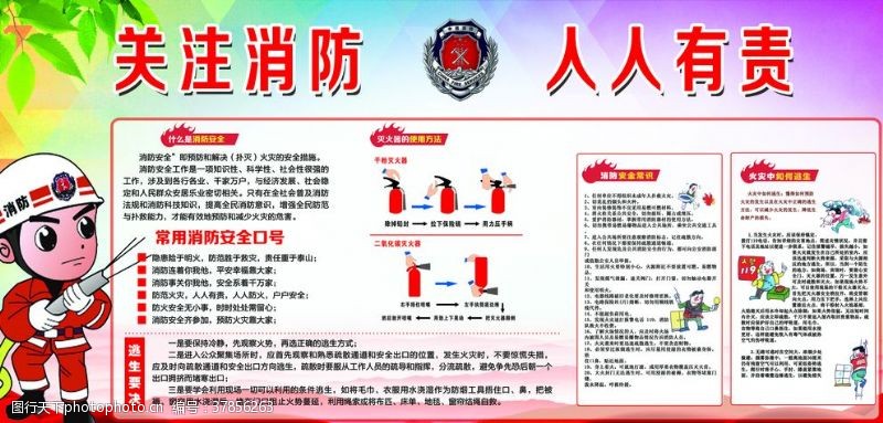 传习站消防安全文化宣传栏展板