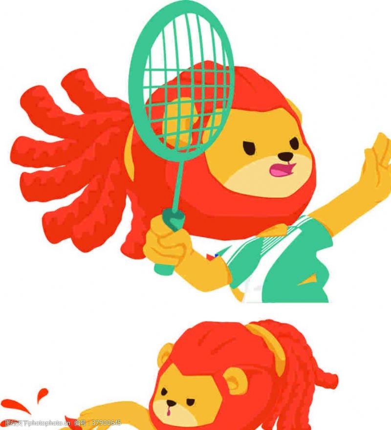 网球馆卡通网球海报