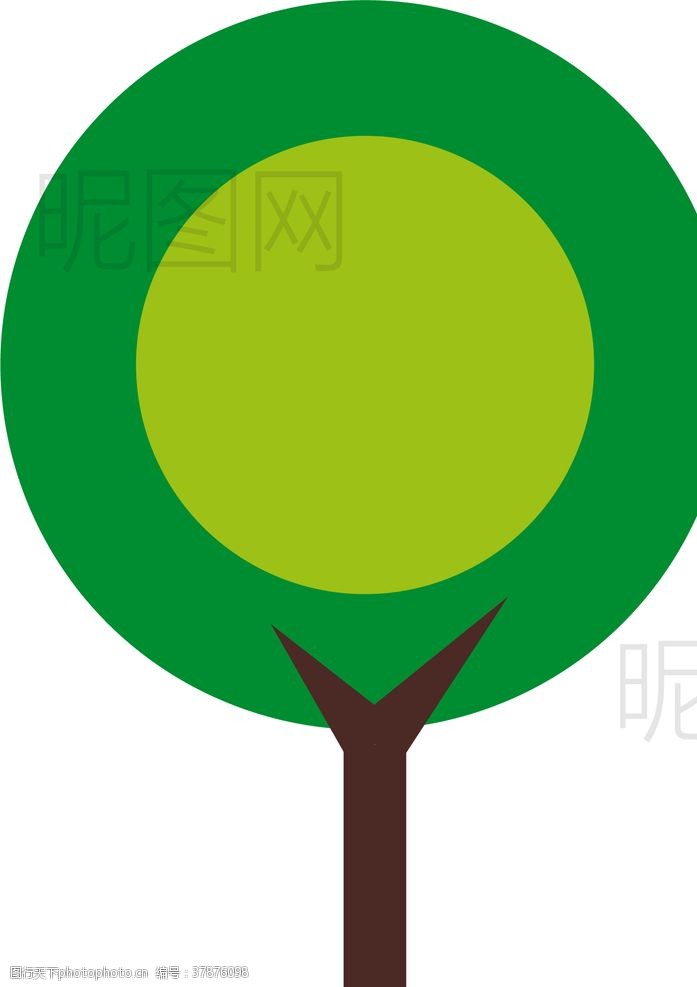 新环境标志绿树