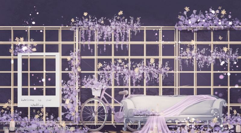 婚礼设计图紫色
