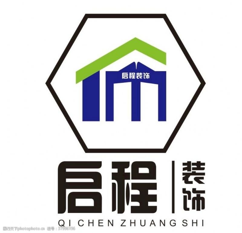 华帝装饰建筑公司logo