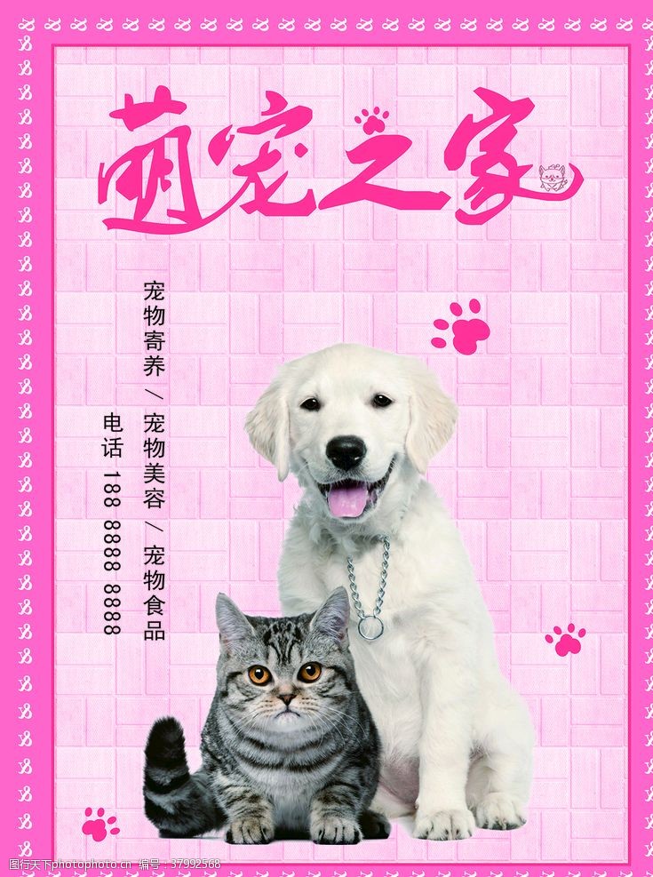 宠物店促销宠物店萌宠之家海报