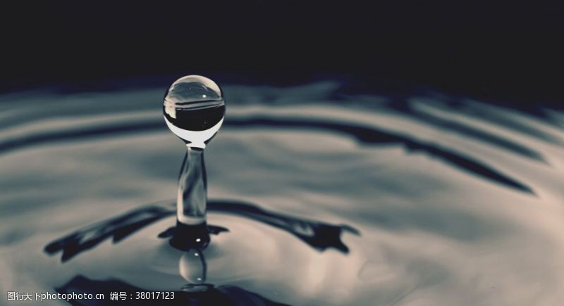 水晶球水滴滴落