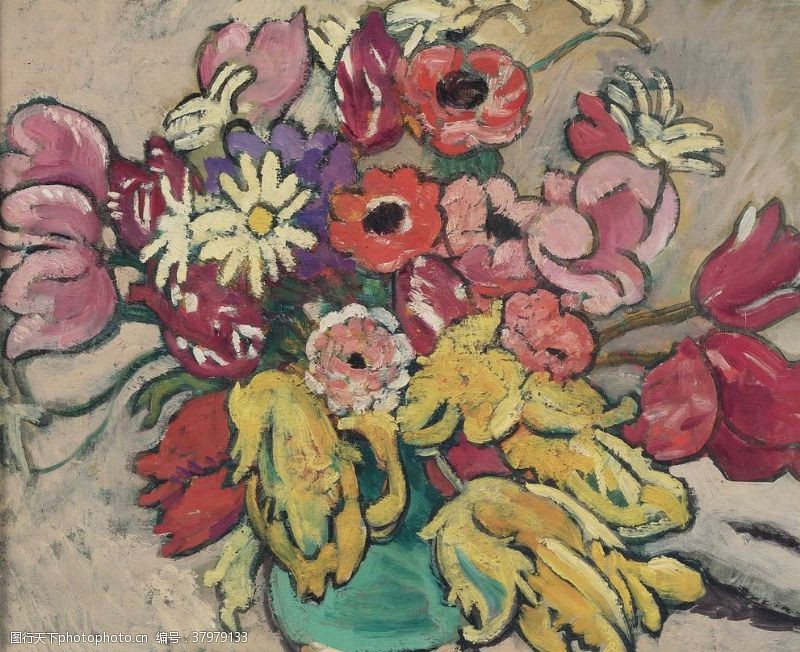 绘画书法植物花朵装饰油画