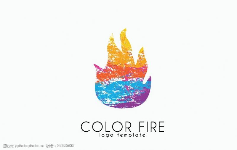英文标志创意彩色logo