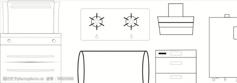 灶具厨具用品矢量图