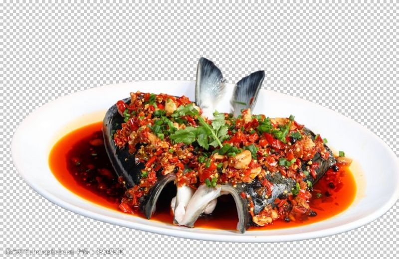 剁椒鱼头食物食材海报合成素材