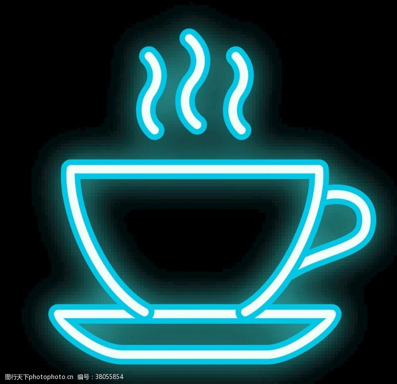 迪豆标志咖啡霓虹灯