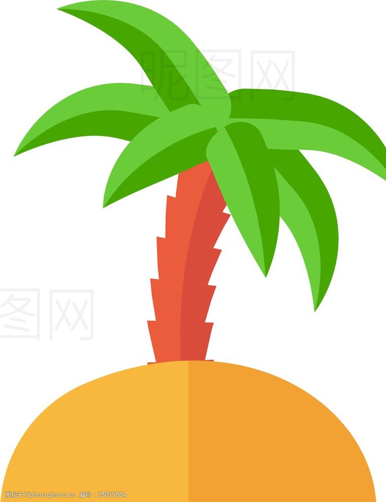 邮票设计椰子树